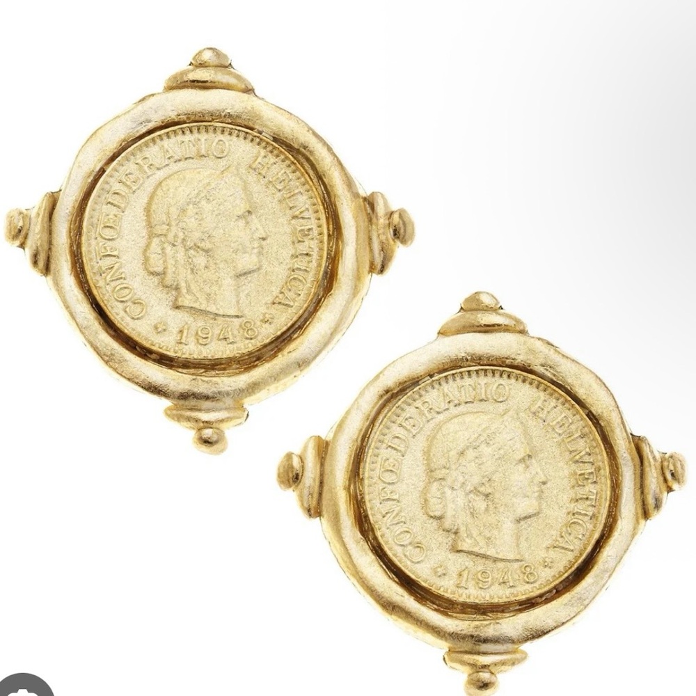 Susan Shaw Coin earrings